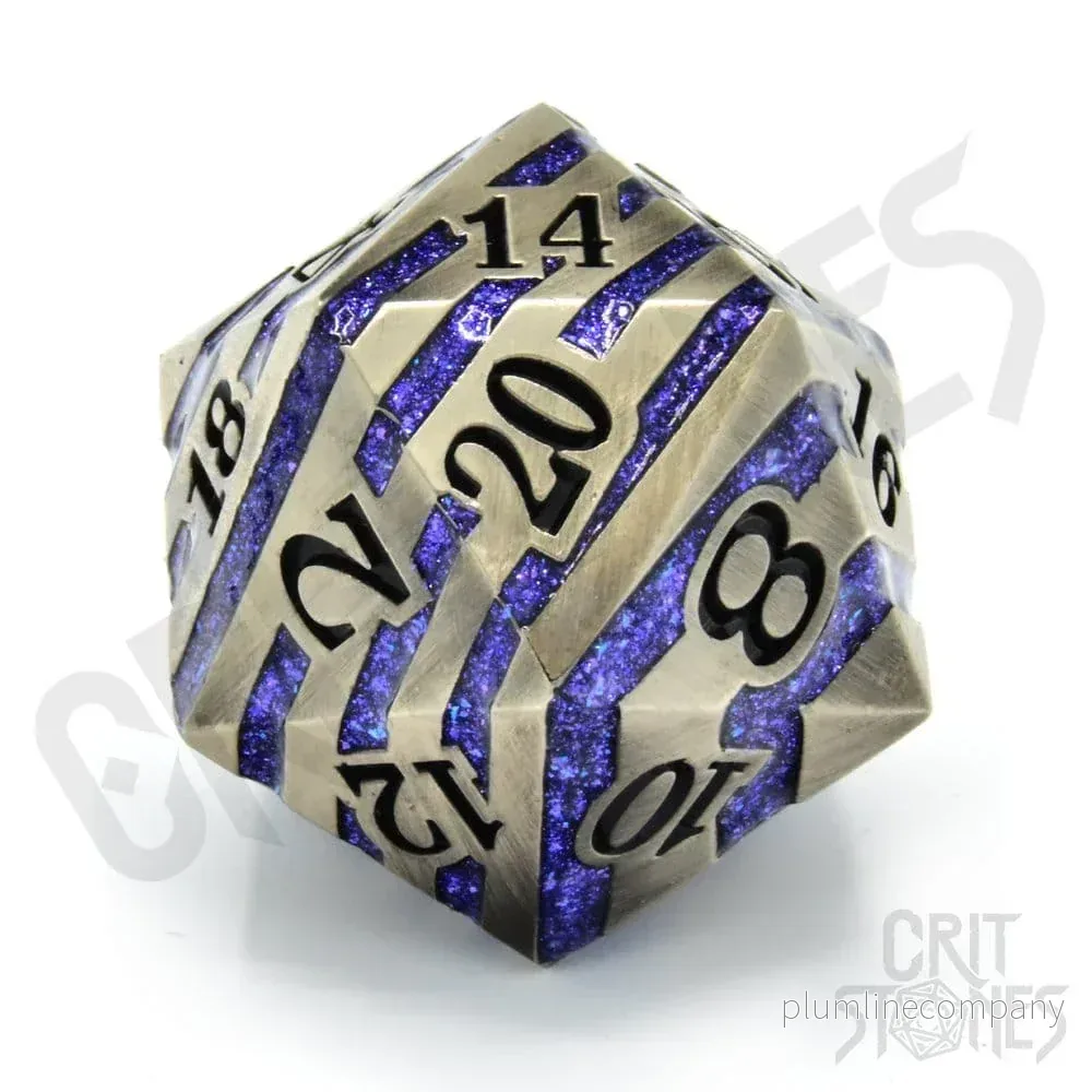 CritStones metalltärningar D20 Graverad Elder 3 cm