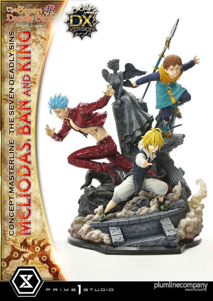 Seven Deadly Sins Concept Masterline Series Staty Meliodas, Ban and King Deluxe Version 55 cm Seven Deadly Sins Concept Masterline Series Staty Meliodas, Ban and King Deluxe Version 55 cm