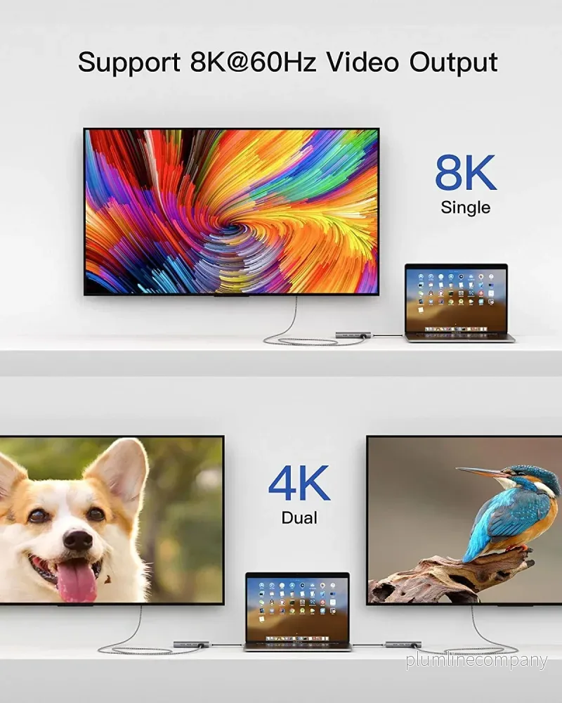 NÖRDIC kort flatkabel USB4 14cm 40Gbps data 8K video PD 100W kompatibel med Thunderbolt 3 - Bild 3