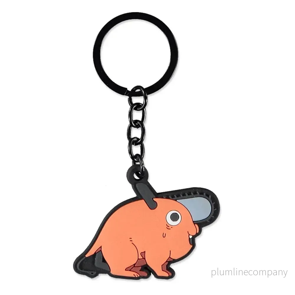 Chainsaw Man Gumminyckelring Pochita Sittande
