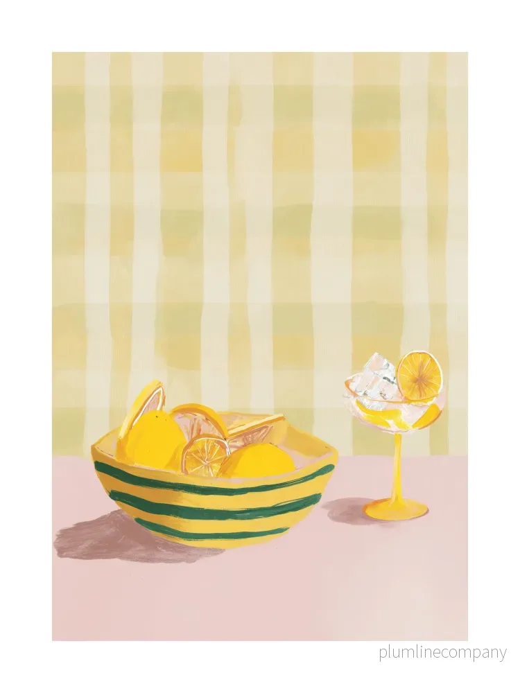 Citrus Bowl Still Life Poster