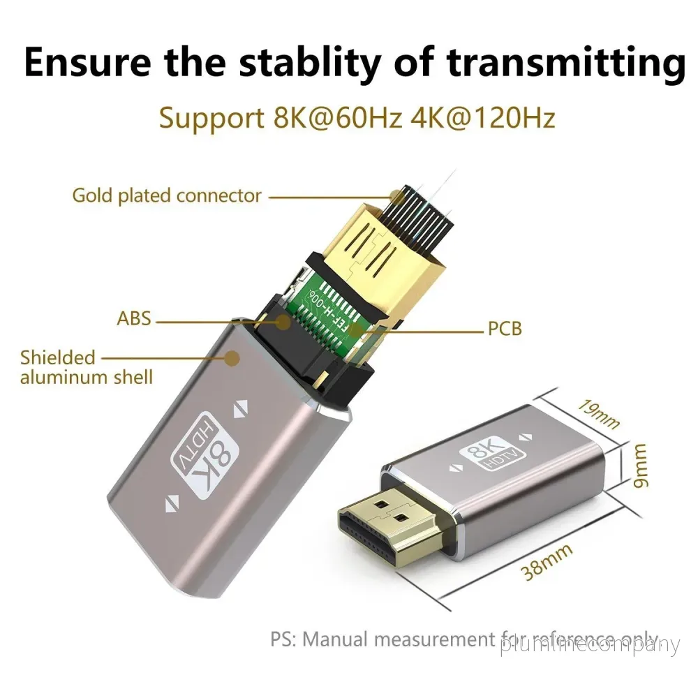 NÖRDIC HDMI adapter hane till hona 8K60Hz 4K120Hz Dynamisk HDR 48Gbps eARC - Bild 3