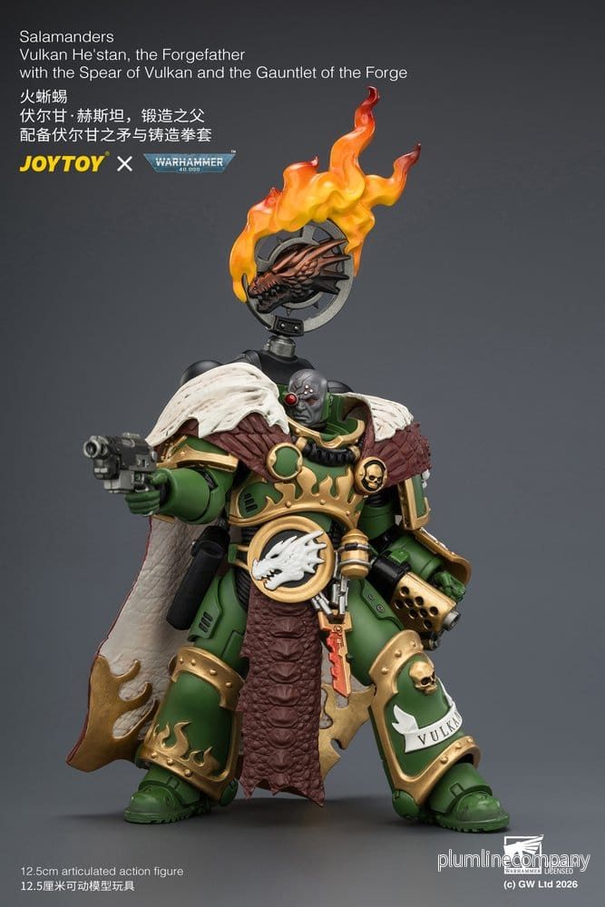 Warhammer Actionfigur Salamanders Vulkan He'stan, Eldsmidesfader 13 cm - Bild 2