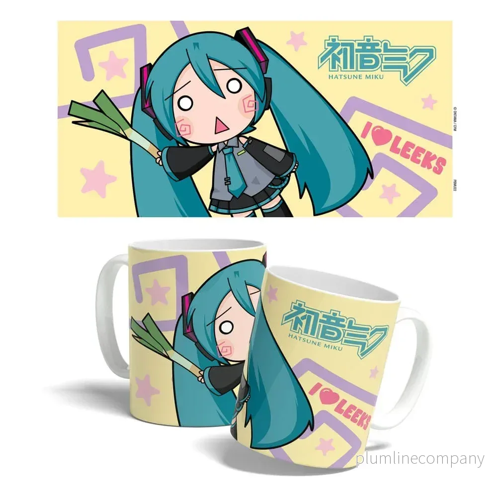 Hatsune Miku Mugg Miku Chibi Leek Girl 325 ml - Bild 2