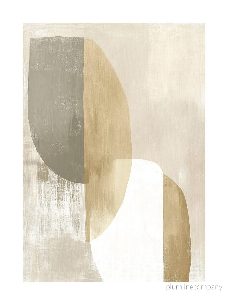 Olive Geometric Shapes Poster