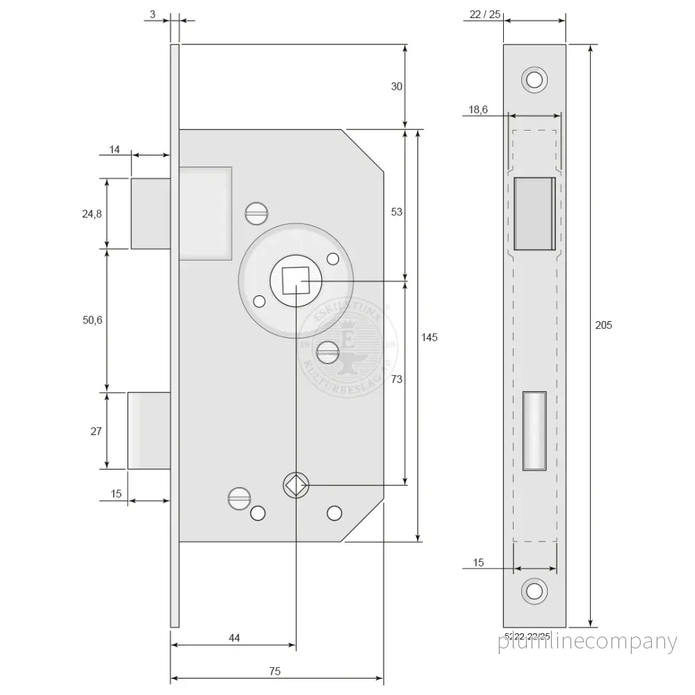Instickslås / Klosettlås WC 5222 - Bild 3