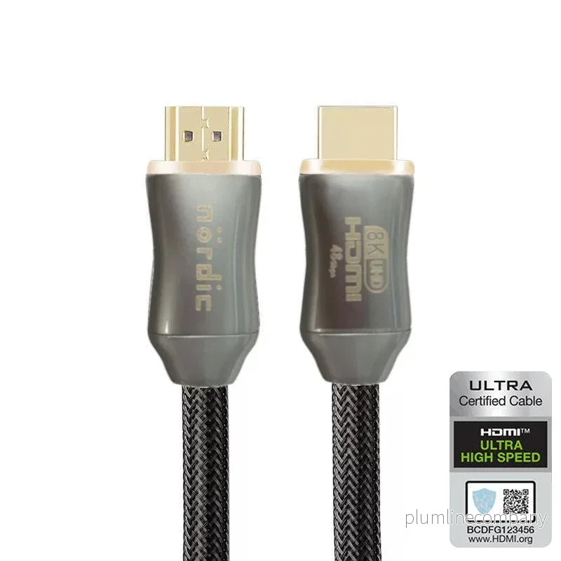 NÖRDIC CERTIFIED CABLES 3m Ultra High Speed HDMI 2.1 8K 60Hz 4K 120Hz 48Gbps Dynamic HDR eARC VRR nylonflätad kabel guldpläterad extra slitstark NÖRDIC CERTIFIED CABLES 3m Ultra High Speed HDMI 2.1 8K 60Hz 4K 120Hz 48Gbps Dynamic HDR eARC VRR nylonflätad kabel guldpläterad extra slitstark