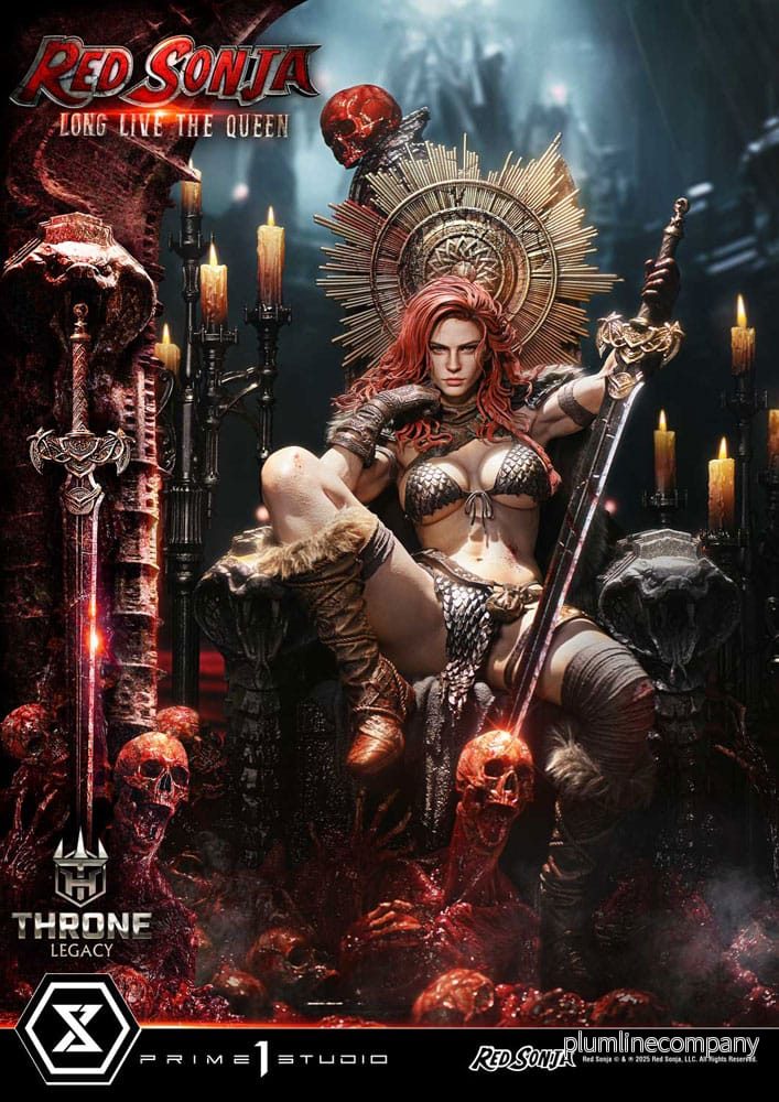 Red Sonja Throne Legacy Collection Statue 1/3 Red Sonja: Long Live the Queen 77 cm