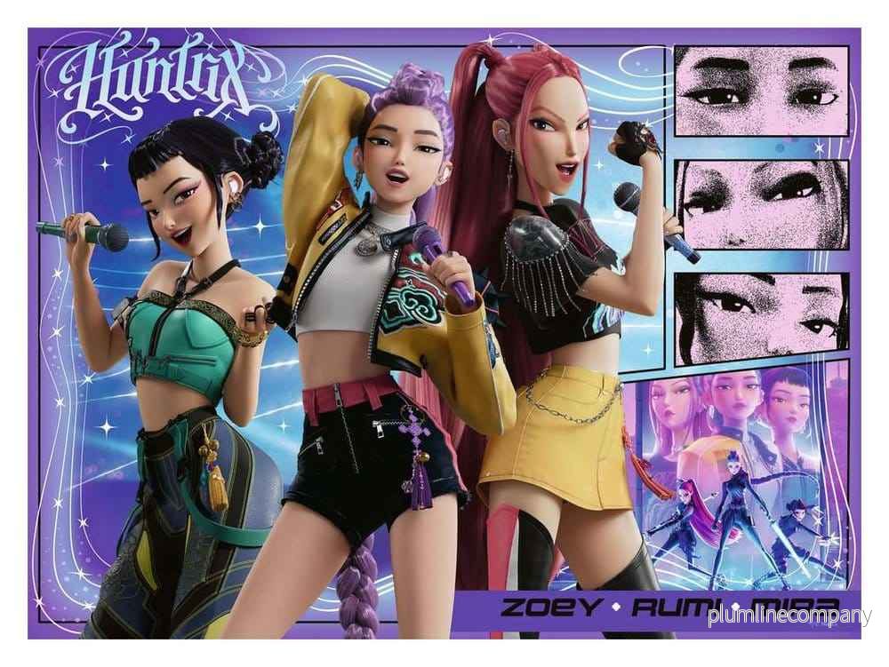 KPop Demon Hunters Barnpussel Glada fans, glada Honmoon! (100 bitar XXL) - Bild 3