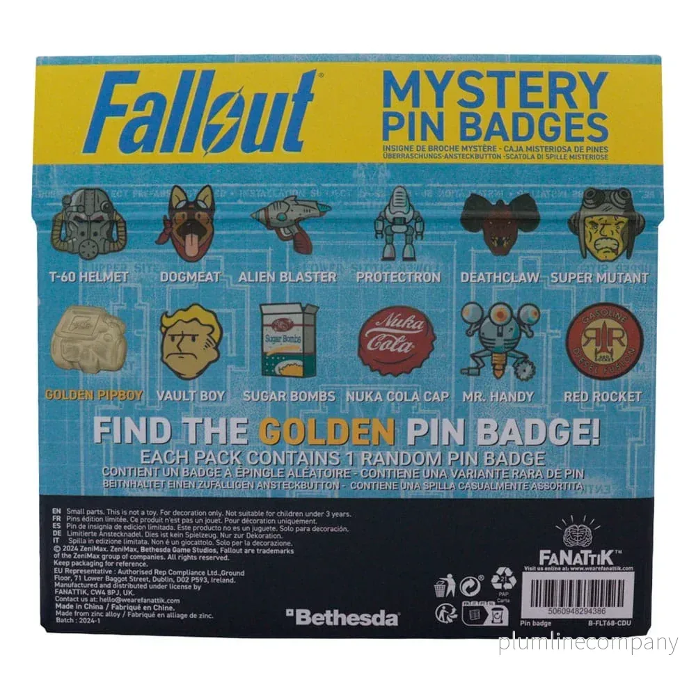 Fallout World Pin Emblem – Mystery Pin Display (12 st) Fallout World Pin Emblem – Mystery Pin Display (12 st)