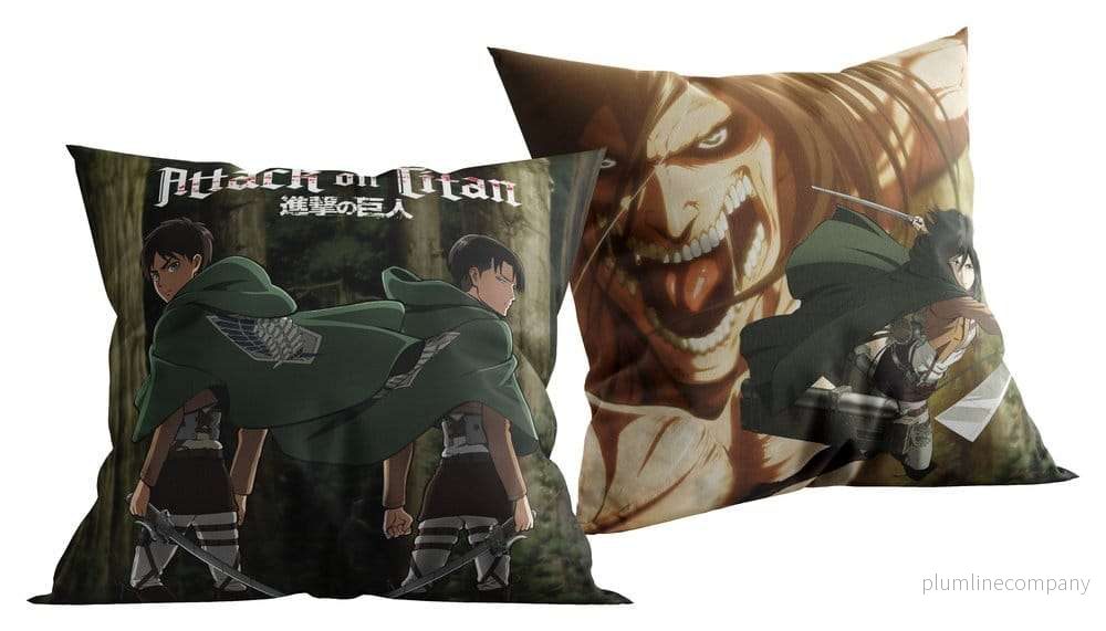 Attack on Titan Dekorativ kudde 40 x 40 cm Attack on Titan Dekorativ kudde 40 x 40 cm