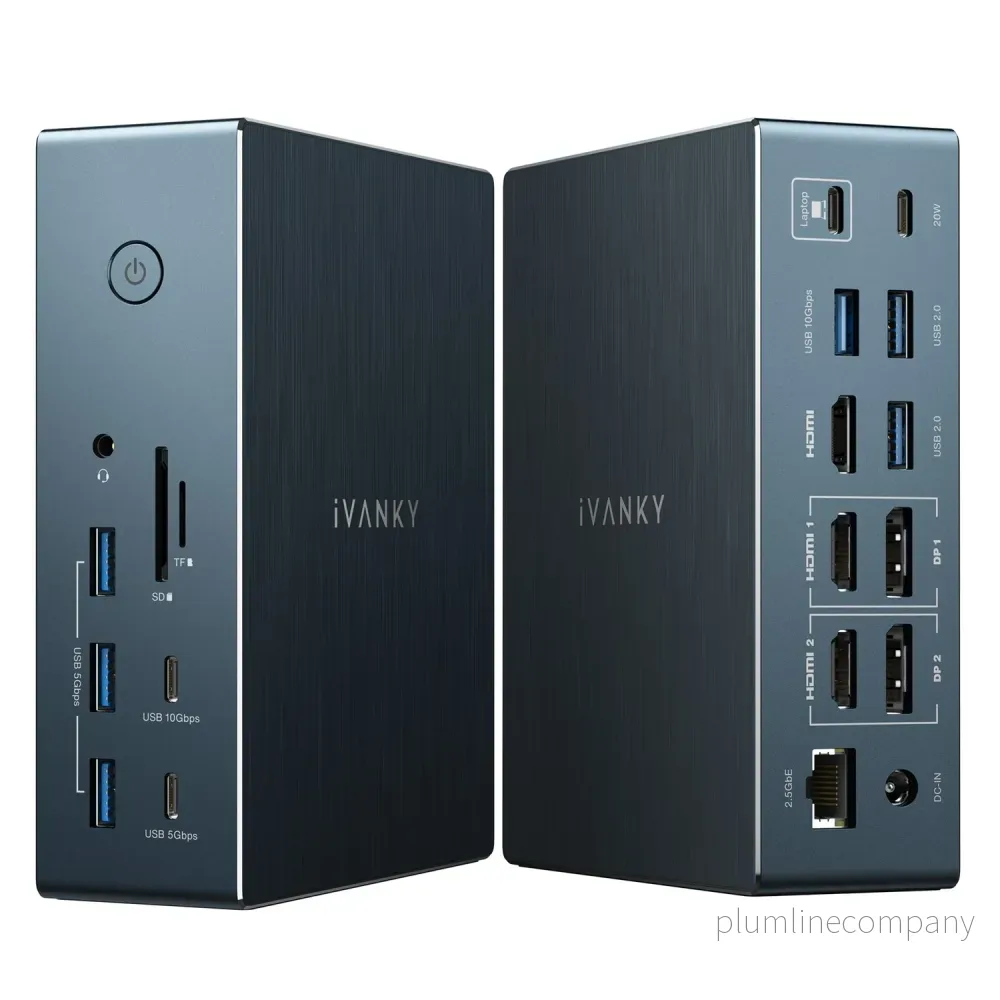 iVANKY 20-i-1 DisplayLink Dockningsstation Air FusionDock Pro 2, Trippla 4K@60Hz skärmar för M1/M2/M3/M4/M5 MacBook/Windows, 180W, 2.5GbE, HDMI, DP, 10Gbps iVANKY 20-i-1 DisplayLink Dockningsstation Air FusionDock Pro 2, Trippla 4K@60Hz skärmar för M1/M2/M3/M4/M5 MacBook/Windows, 180W, 2.5GbE, HDMI, DP, 10Gbps
