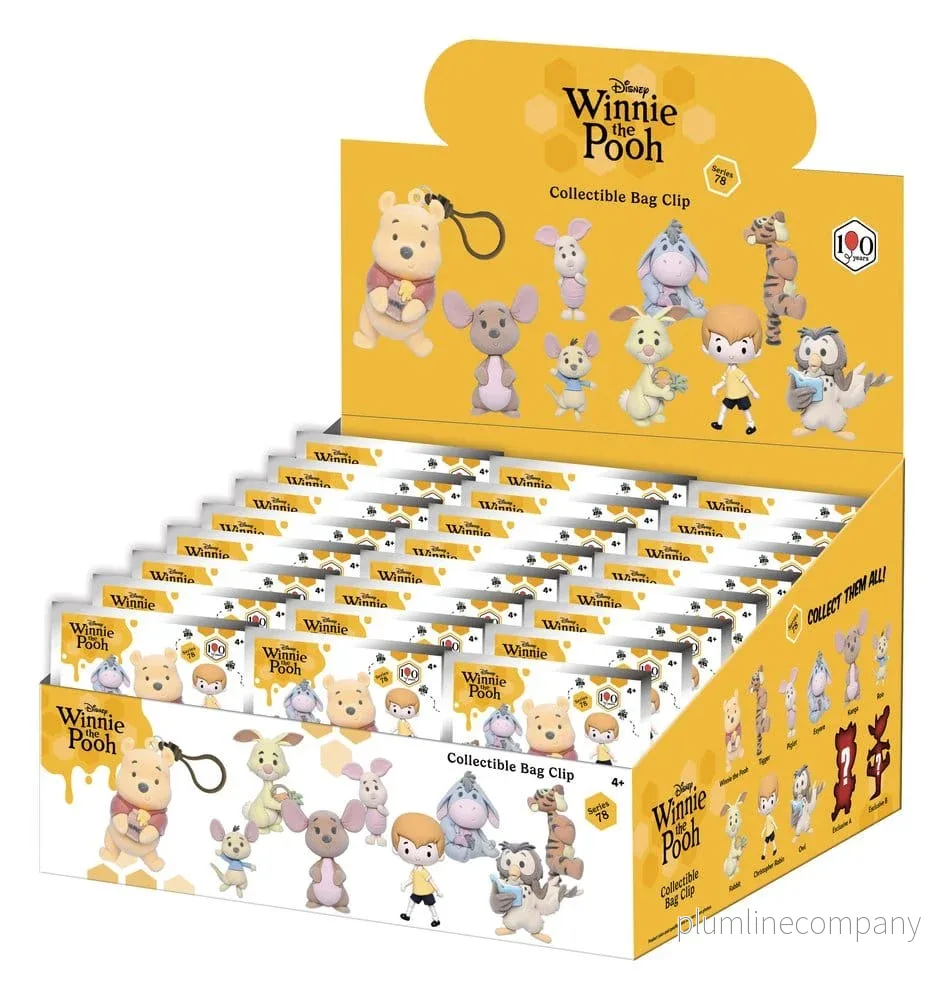 Winnie the Pooh 100th Anniversary 3D PVC Bag Clips Series 78 Blind Bag Display (24) (Flocked) Winnie the Pooh 100th Anniversary 3D PVC Bag Clips Series 78 Blind Bag Display (24) (Flocked)