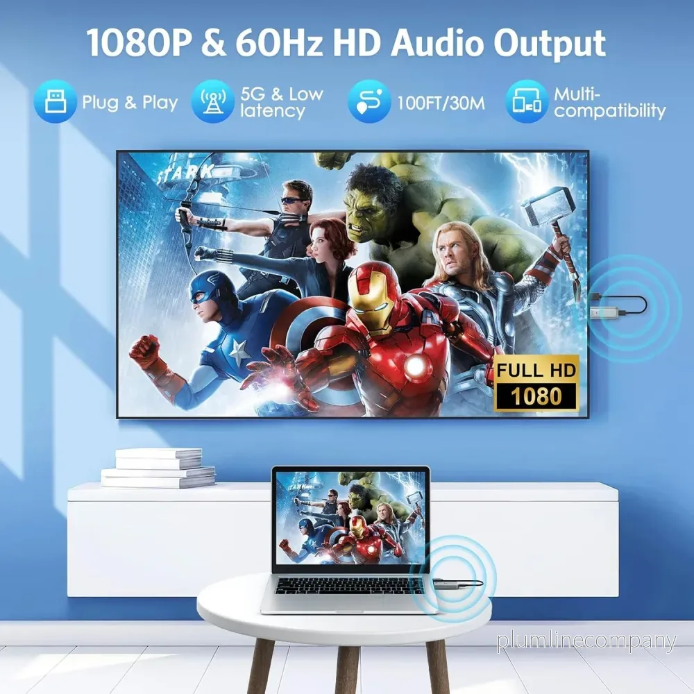 NÖRDIC Trådlös HDMI-Förlängare 5GHz 1080P 30m - Bild 2