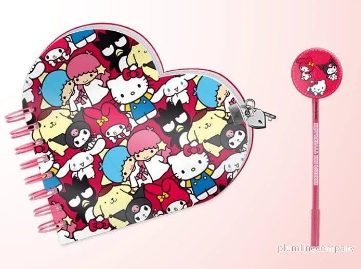 Sanrio Hjärtdagbok & Penngåvoset Hello Kitty Vänner Flerfärgad Sanrio Hjärtdagbok & Penngåvoset Hello Kitty Vänner Flerfärgad