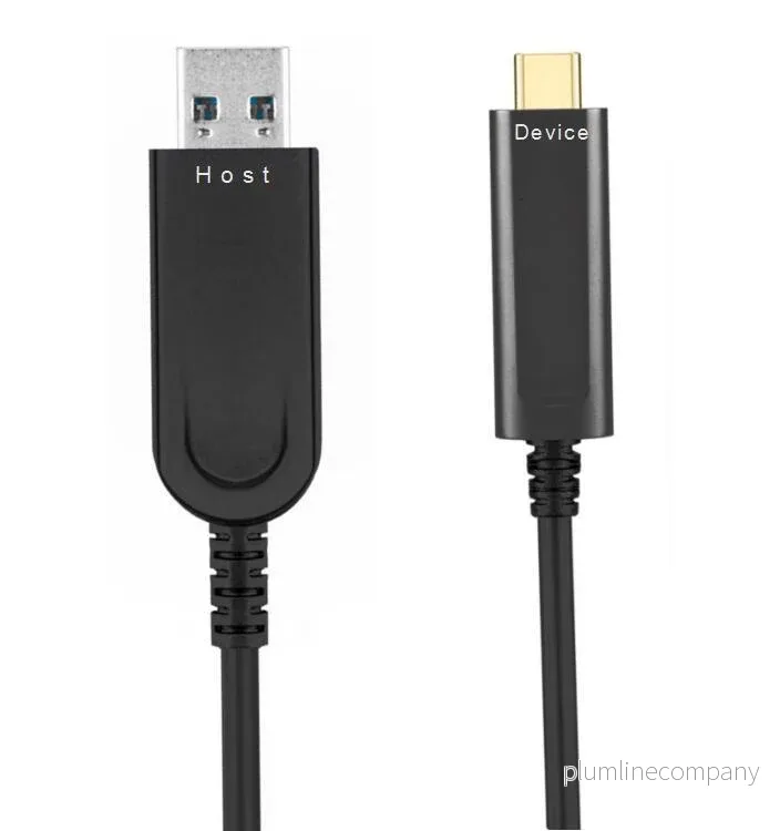 NÖRDIC active AOC Fiber 15m USB 3.2 SuperSpeed 10Gbps USB-C till USB A Data transmission only