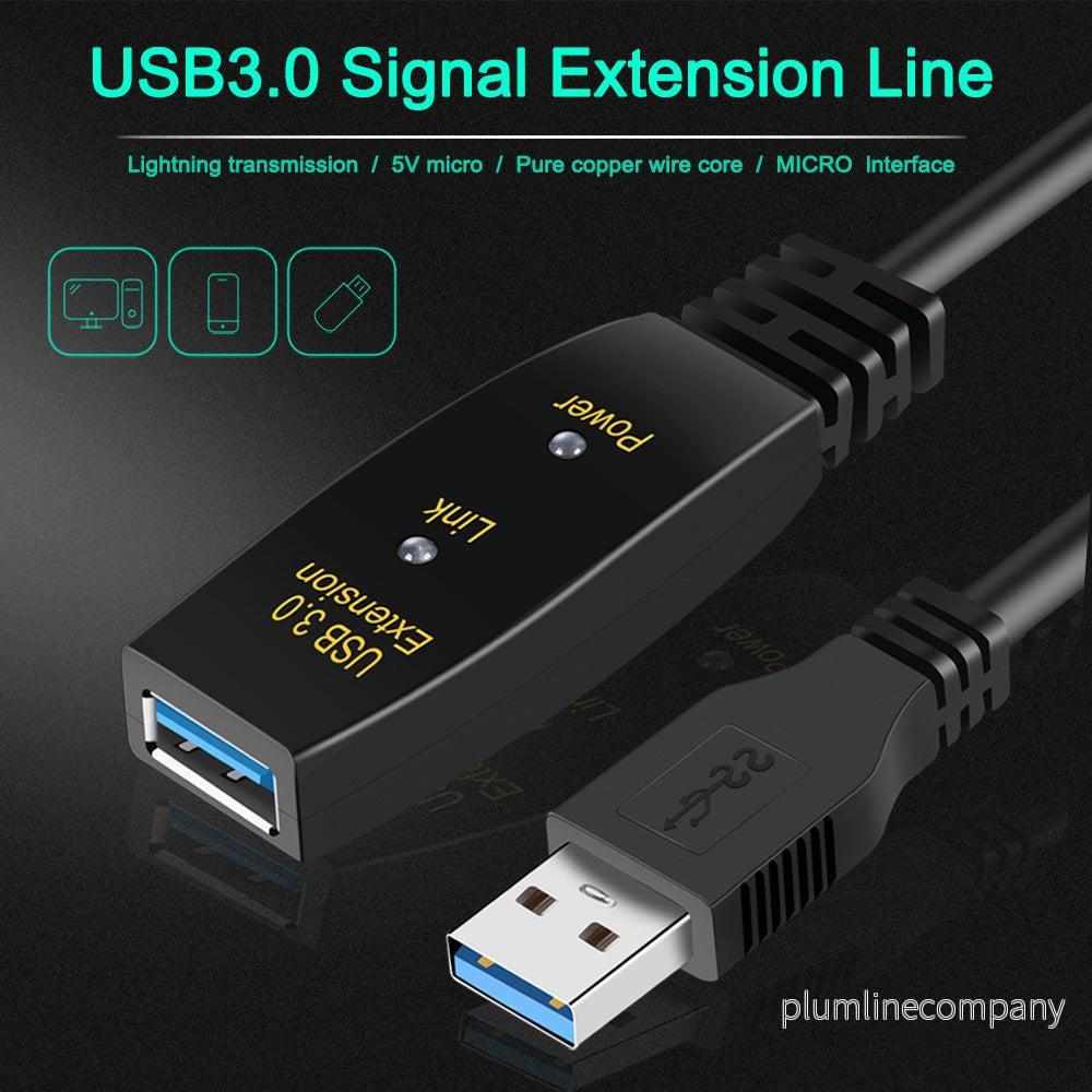 NÖRDIC Aktiv 15m USB3.1 förlängningskabel 5Gbps USB A hane till hona för Xbox, PS5, Oculus, skrivare, scanner, Playstation, VR USB Extension cable - Bild 3