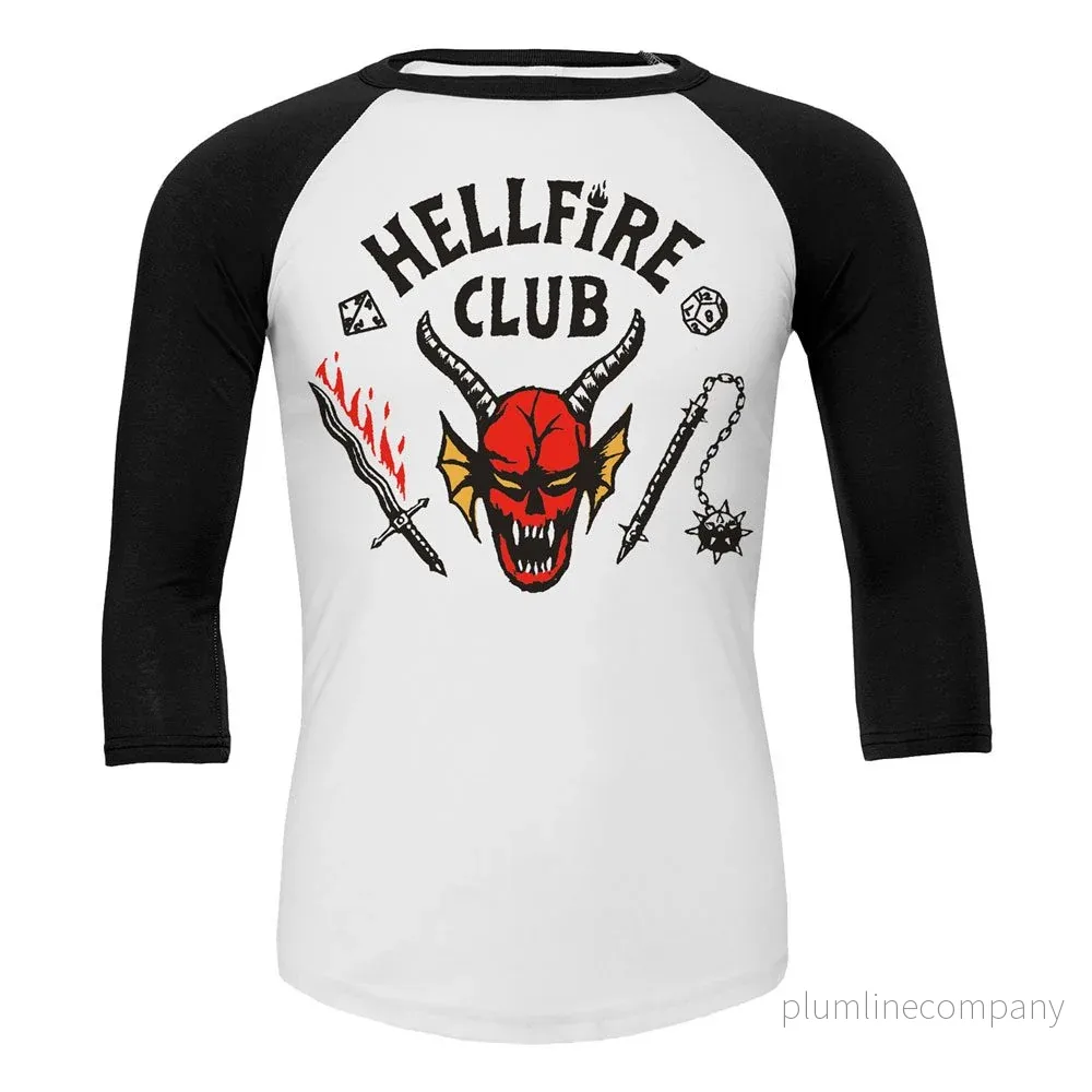 Stranger Things Sweatshirt med Hellfire Club-emblem Stranger Things Sweatshirt med Hellfire Club-emblem