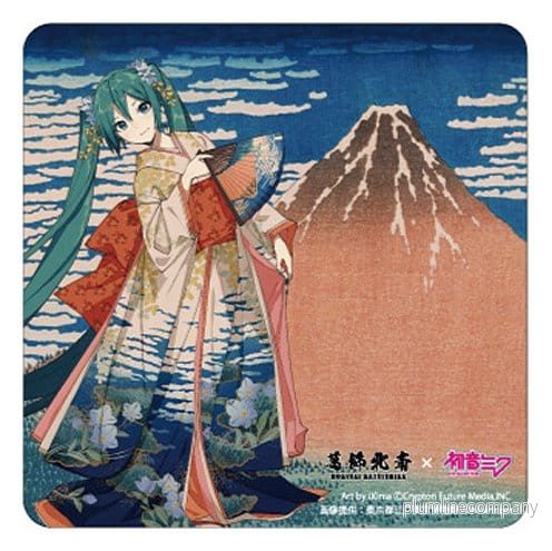 Katsushika Hokusai x Hatsune Miku bilmagnet: Trettiosex vyer över Fuji – Fin vind, klar morgon - Bild 2