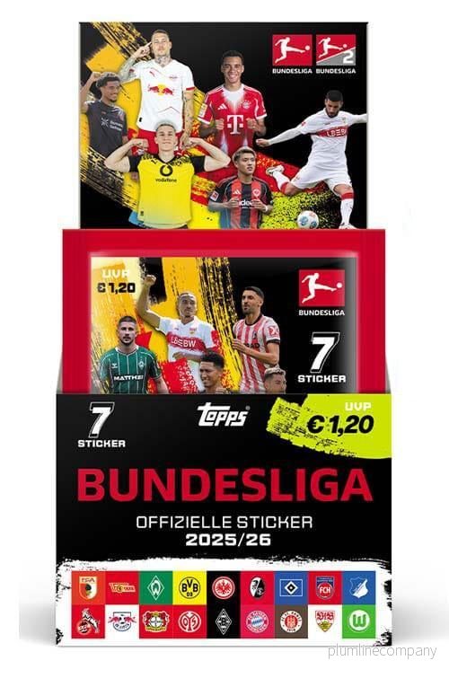 Bundesliga 2025/26 Klistermärke Samling Booster Display (50) Bundesliga 2025/26 Klistermärke Samling Booster Display (50)