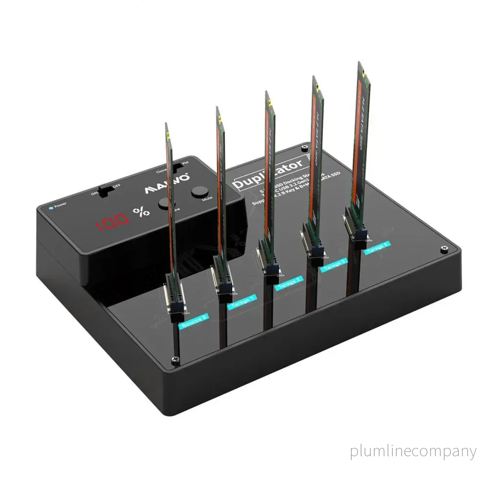 Maiwo K3015M5 SATA M.2 SSD Clone docking 1 to 4 B&M Key 5Gbps Maiwo K3015M5 SATA M.2 SSD Clone docking 1 to 4 B&M Key 5Gbps