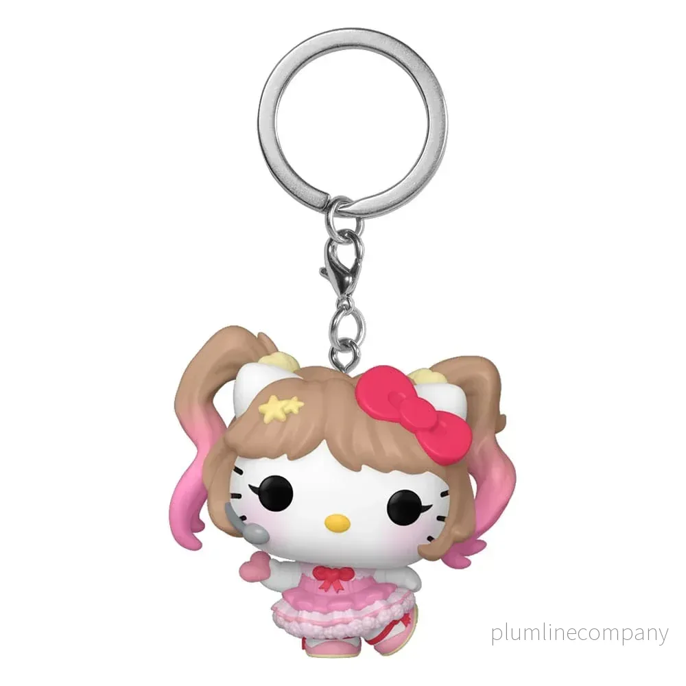 Hello Kitty och Vänner POP! Vinyl Nyckelrings 4 cm Hello Kitty (K-Pop Outfit) Display (12)