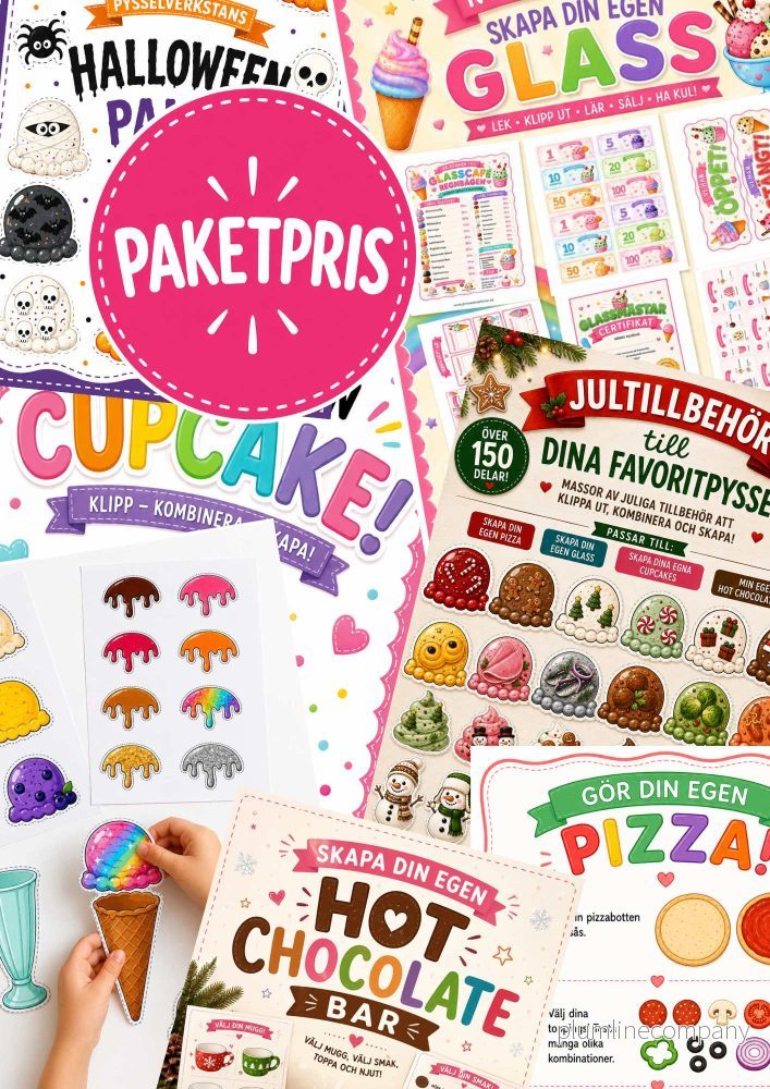 Det ultimata lekpaketet – Pizza, glass, cupcakes & Hot Chocolate Bar