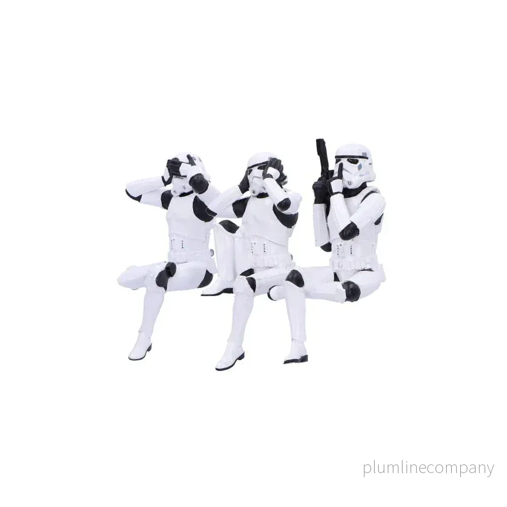 Tre visa sittande Stormtrooper-figurer 11 cm - Bild 3
