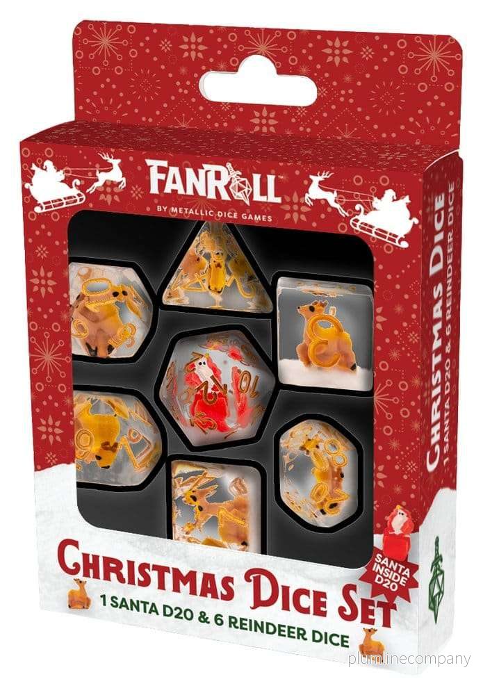 Christmas Resin Dice Set Reindeer & Santa - Bild 2