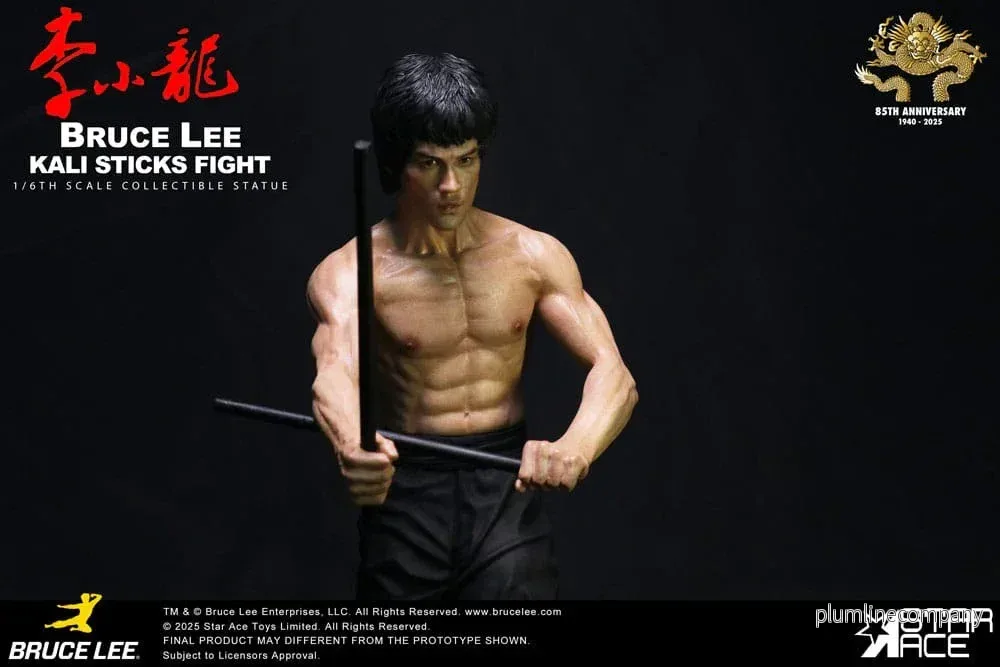 Enter the Dragon Film Figur 1/6 Bruce Lee Kali Sticks Kamp Normal Källarversion 30 cm - Bild 3