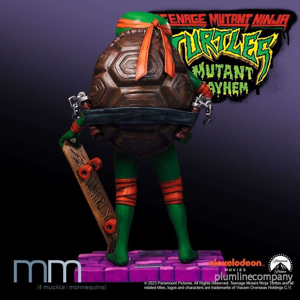 Teenage Mutant Ninja Turtles: Mutant Mayhem Staty i naturlig storlek Michelangelo 162 cm - Bild 2