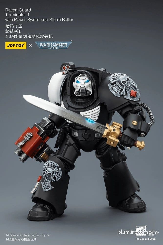 Warhammer 40,000 Action Figur Raven Guard Terminator 1 med Power Sword och Storm Bolter 14 cm - Bild 3