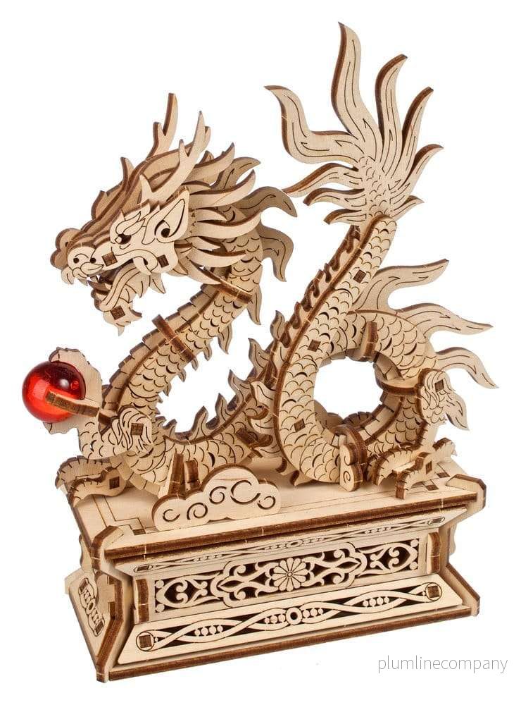 Ugears 3D-träpussel Wood Dragon Ugears 3D-träpussel Wood Dragon
