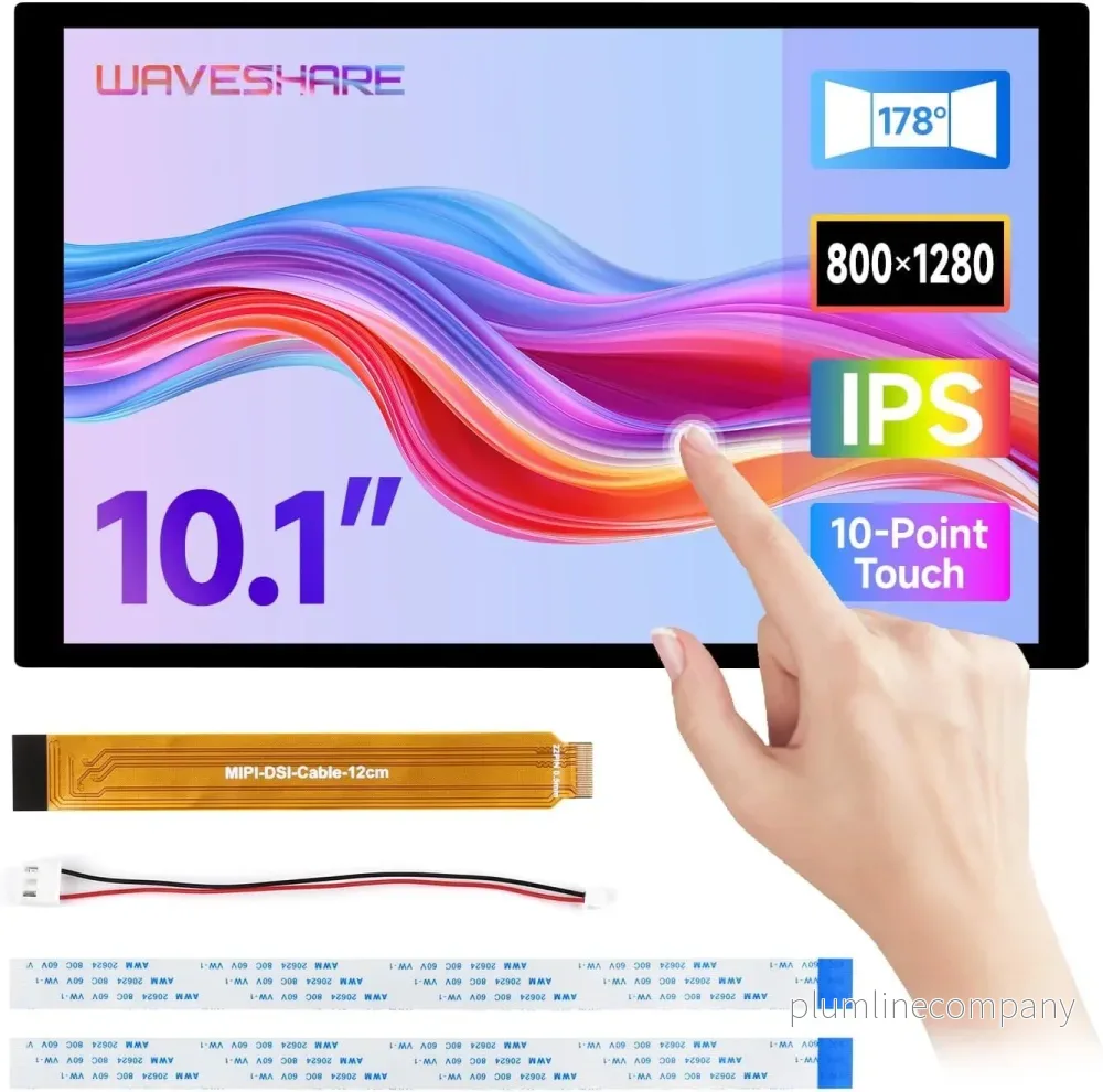 Waveshare 10,1″ DSI Touchskärm, 800 x 1280, IPS-panel, Optical Bonding härdat glas, för Raspberry Pi/RK3576/RK3506/ESP32-P4 Waveshare 10,1″ DSI Touchskärm, 800 x 1280, IPS-panel, Optical Bonding härdat glas, för Raspberry Pi/RK3576/RK3506/ESP32-P4