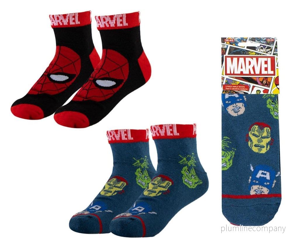 Marvel-strumpor 2-pack korta storlek 38-45 Marvel-strumpor 2-pack korta storlek 38-45