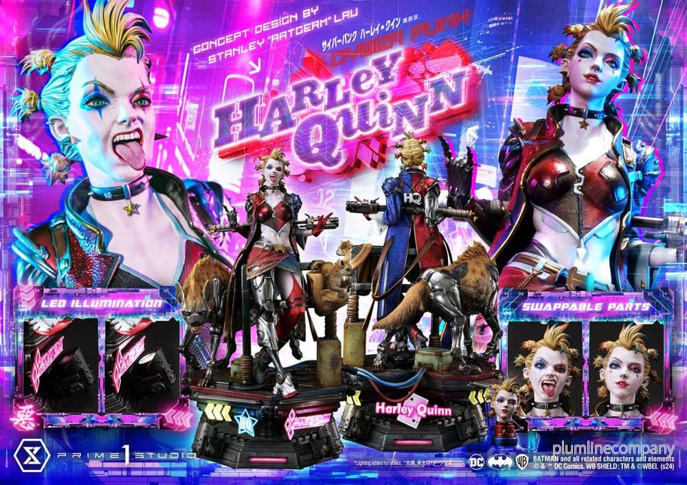 Batman Ultimate Premium Masterline Series Statue Cyberpunk Harley Quinn 60 cm - Bild 2