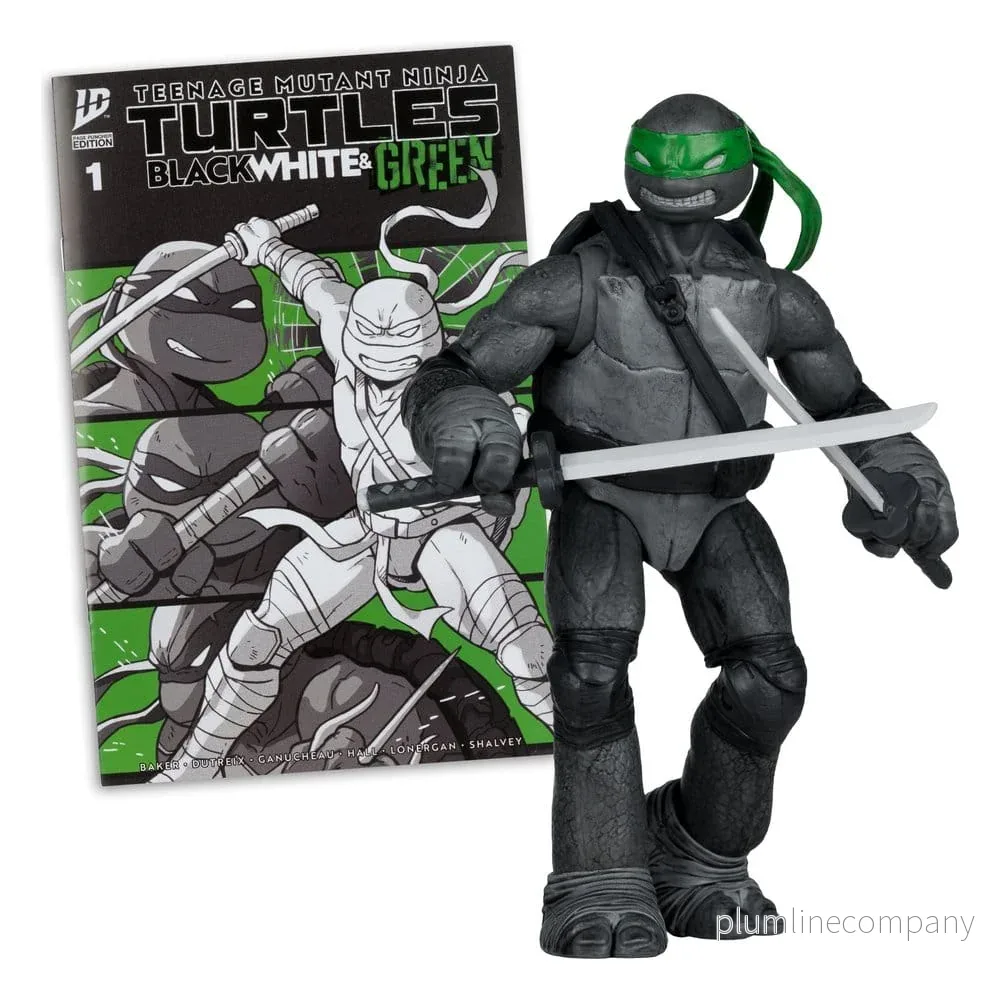 Teenage Mutant Ninja Turtles Page Punchers Actionfigur Leonardo (Black White & Green) (Red Platinum Edition) 13 cm - Bild 3