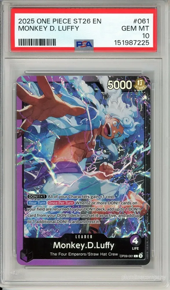 PSA 10 Monkey.D.Luffy 061 - PURPLE/BLACK Monkey.D.Luffy