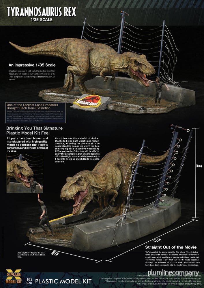 Jurassic Park Plastmodellset 1/35 Tyrannosaurus Rex 42 cm - Bild 3
