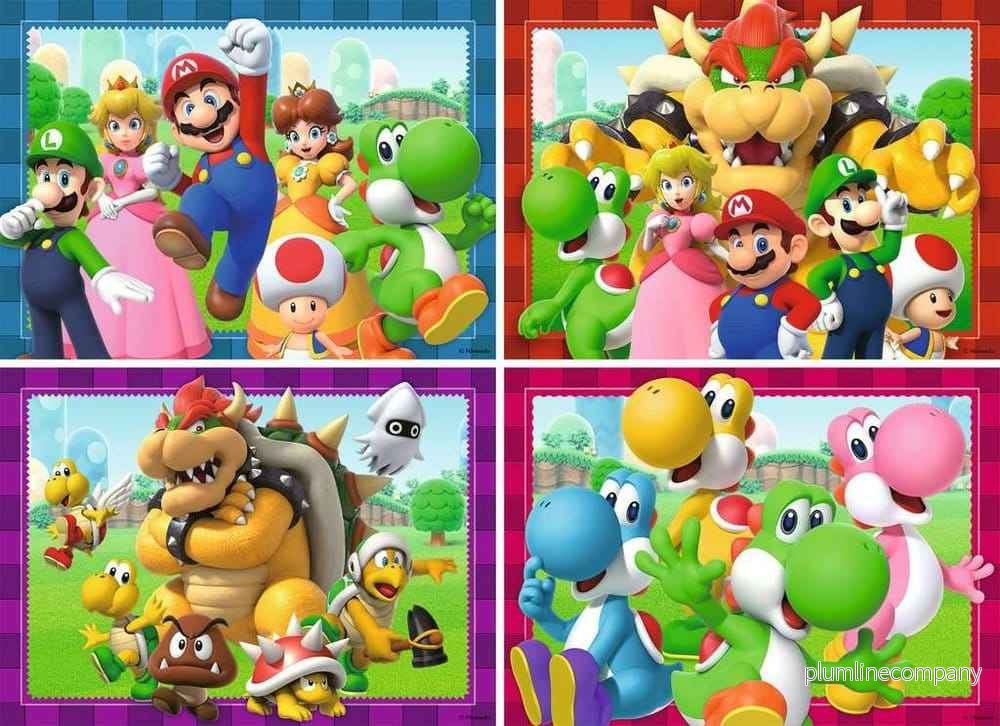 Super Mario Pussel 4-Pack Tid för Mario! (4x100 Bitar) - Bild 3