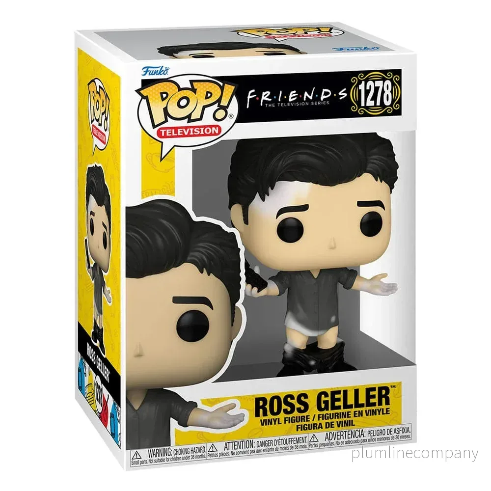 Friends POP! TV Vinyl Figur Ross med Läderbyxor 9 cm - Bild 3