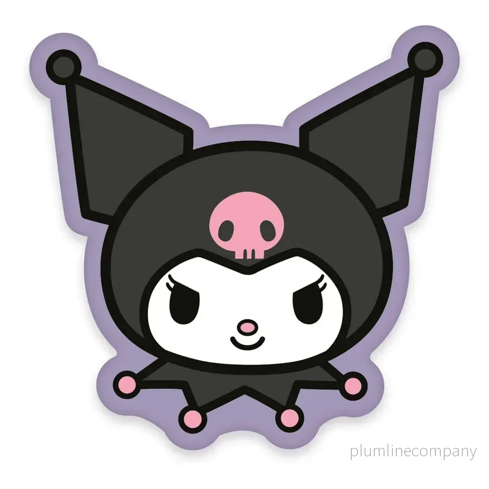 Sanrio Kuromi Ansikte Kudde 36 cm - Bild 2