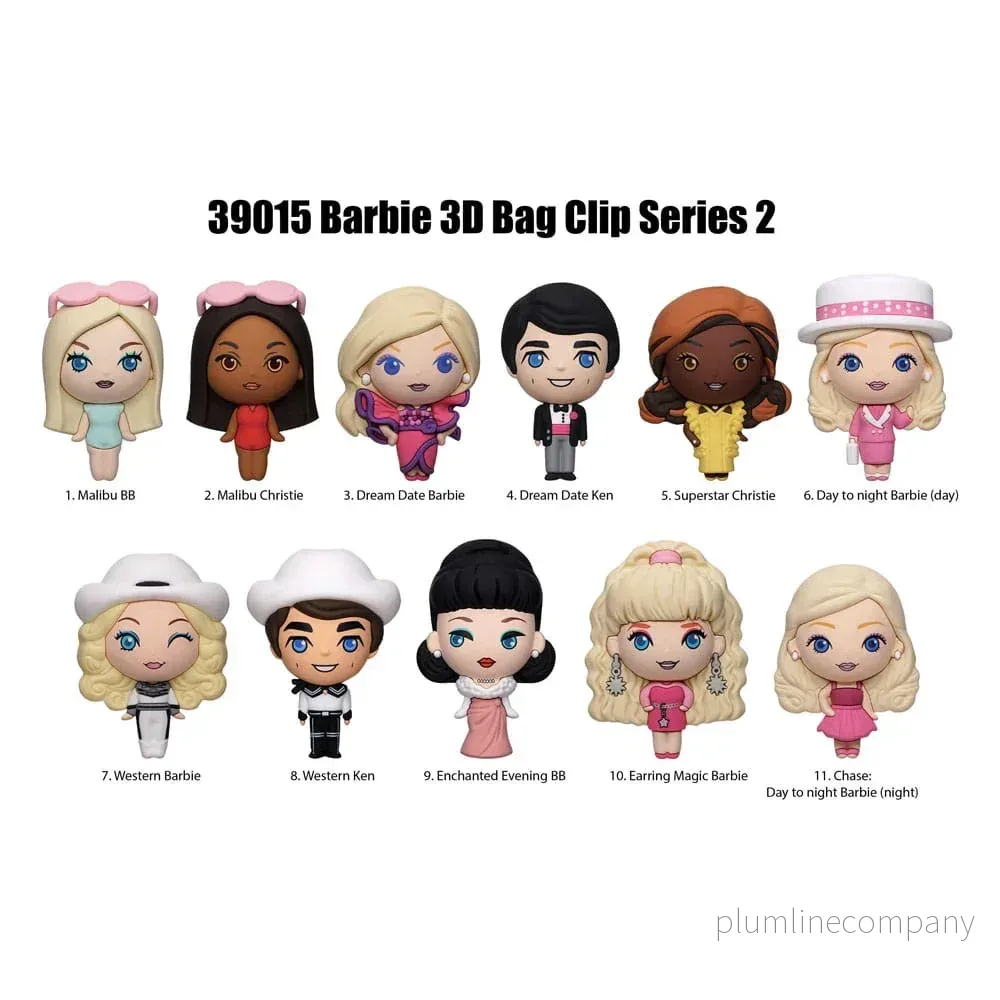 Barbie 3D Foam Bag Clips Series 2 Display (24) - Bild 3