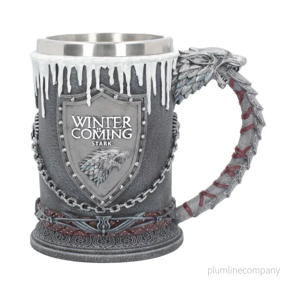 Game of Thrones Tankard Stark – Officiell och Handmålad Game of Thrones Tankard Stark – Officiell och Handmålad