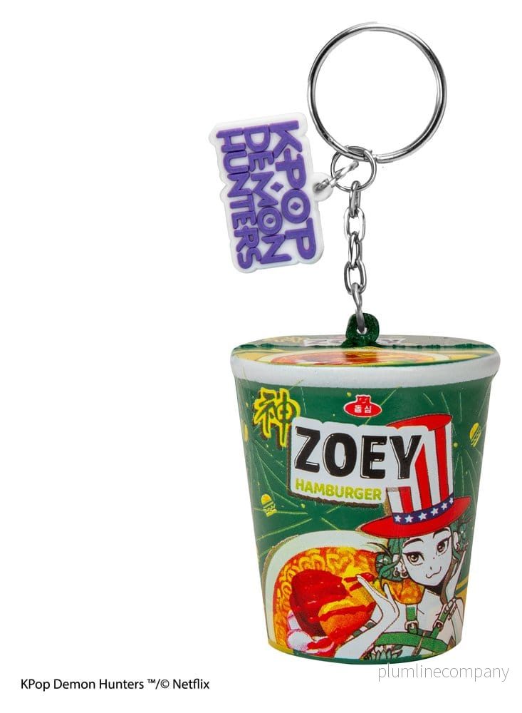 KPop Demon Hunters Mjuk Nyckelring Zoey Hamburger Noodles