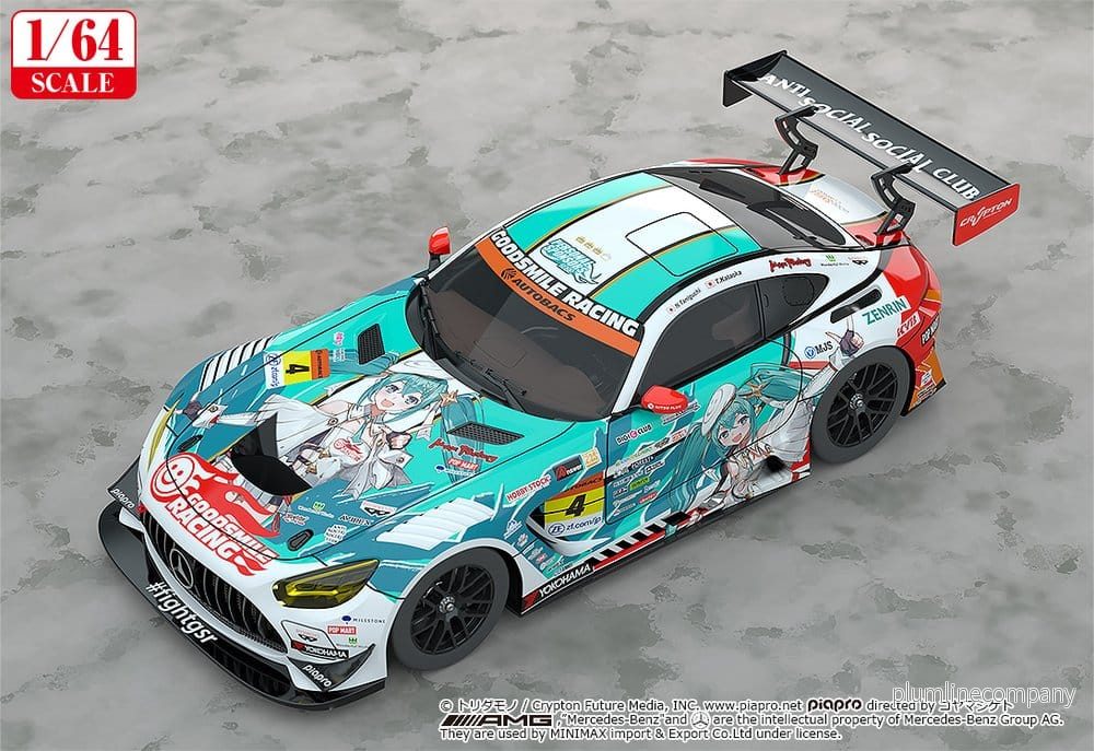 Hatsune Miku GT Project Fordonsmodell 1/64 AMG Säsongsöppning 2023, 7 cm - Bild 2