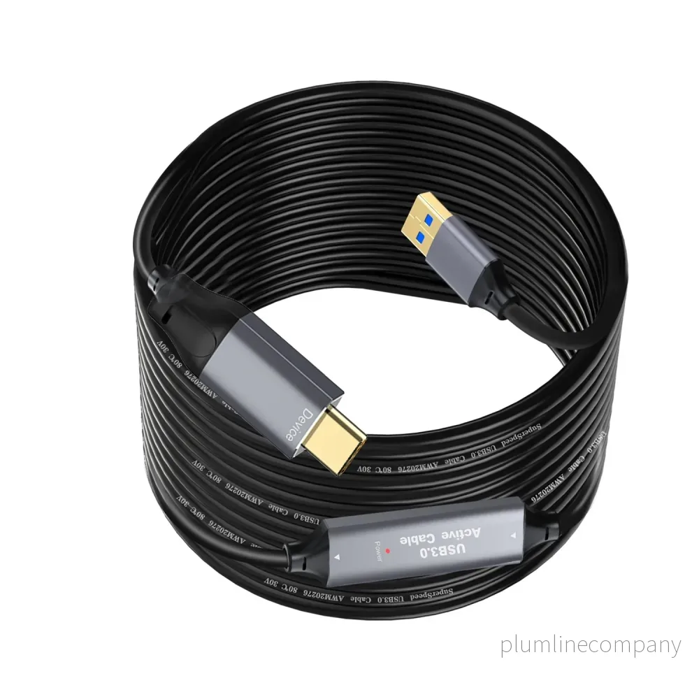 NÖRDIC 5m Aktiv USB 3.0 A till C Kabel, 5Gbps Super Speed USB-kabel Kompatibel med VR, Kamera, Dockningsstation och mer