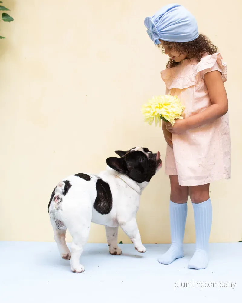Lieveling Rosett Turban Ekologisk Bomull Sky Blue - Bild 3