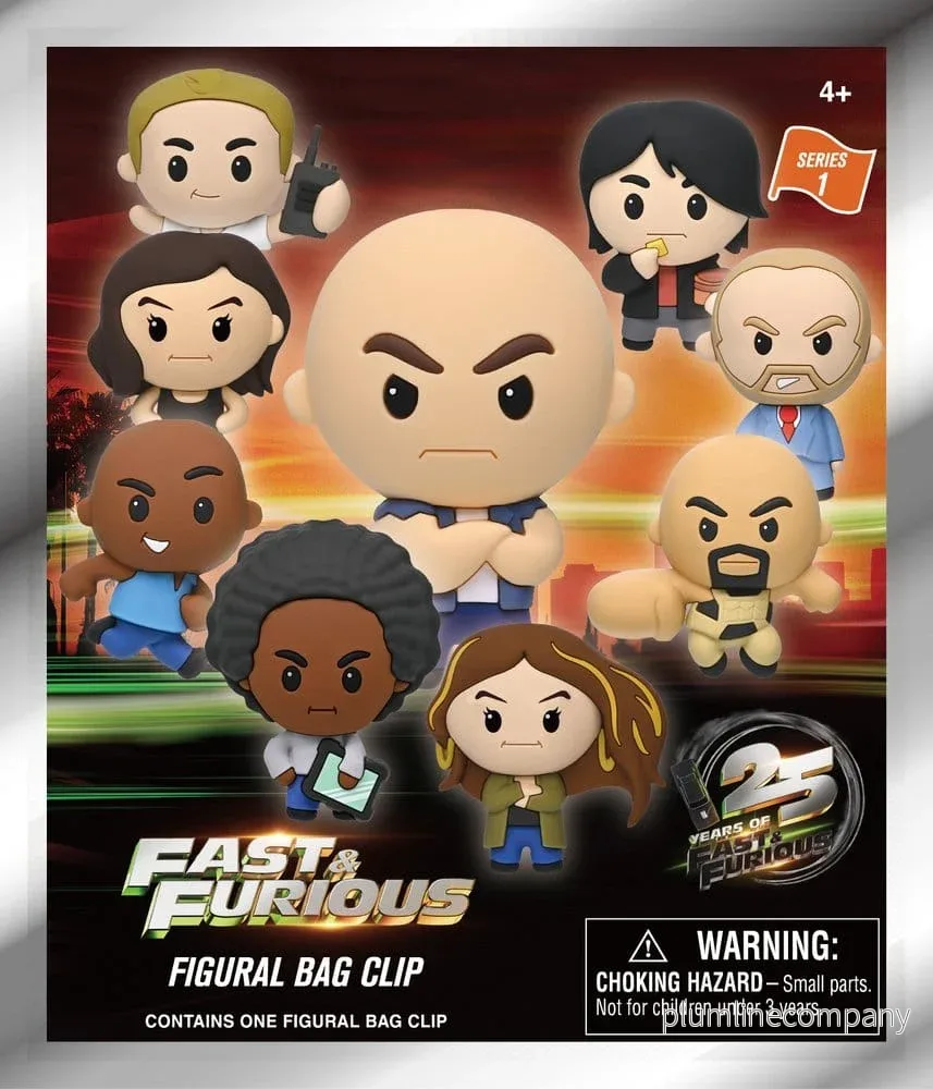 Fast & Furious 25th Anniversary 3D PVC Bag Clips Series 1 blind bag-display (24) - Bild 2