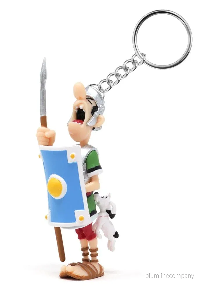 Asterix Nyckelring med Romersk legionär biten av Dogmatix Asterix Nyckelring med Romersk legionär biten av Dogmatix